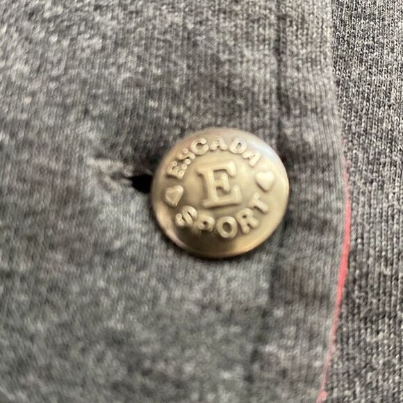 Vintage y2K Escada Sport jacket/button front shirt crest logo L - Picture 5 of 6